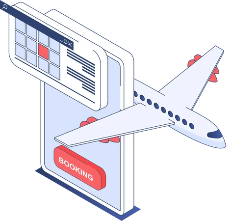Online flight booking  Illustration