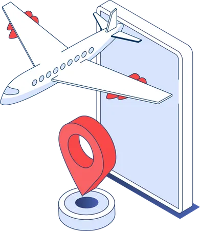 Online flight booking  Illustration