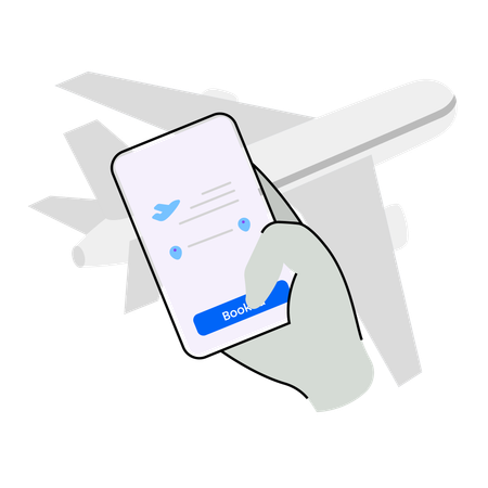 Online flight booking  Illustration