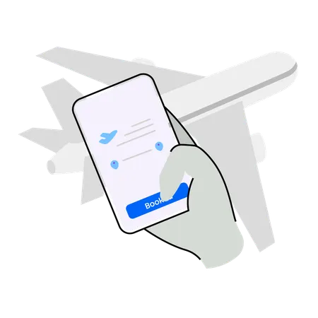 Online flight booking  Illustration