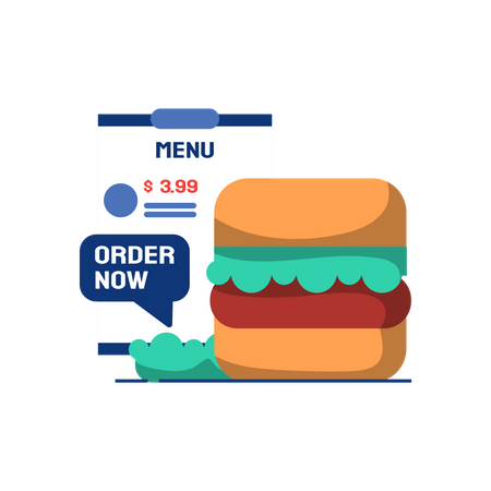 Online food app Illustration