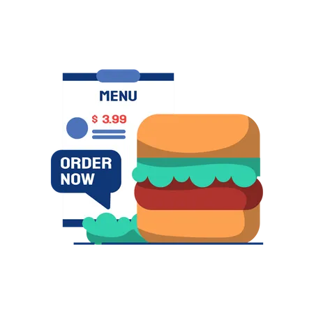 Online food app Illustration