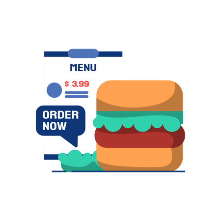 Online food app  Illustration