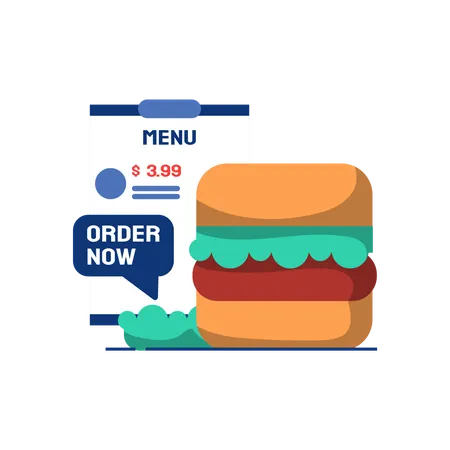 Online food app  Illustration