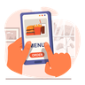 illustrations for online food app