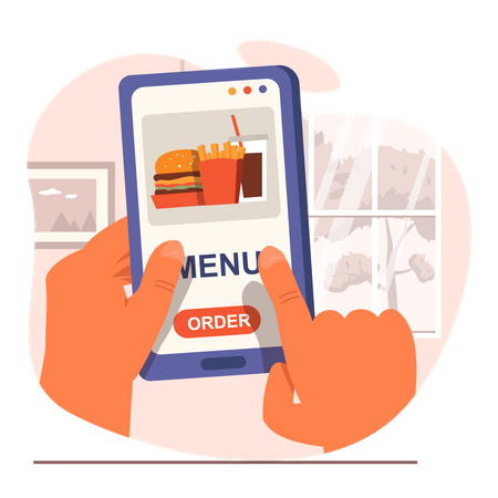 Online food application  Illustration