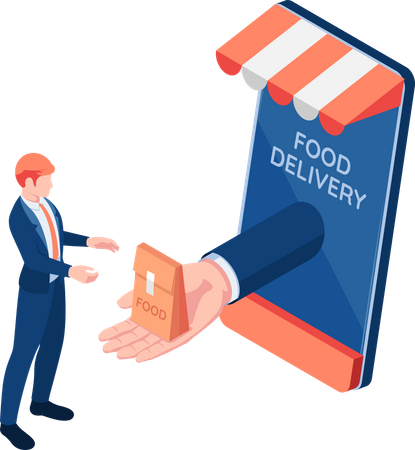 Online Food Delivery Illustration