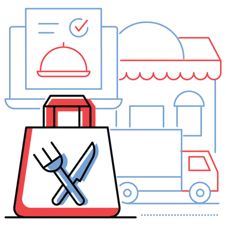 Online food delivery  Illustration