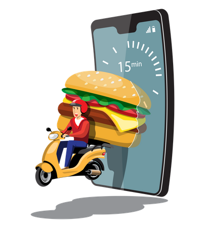 Online Food Delivery  Illustration