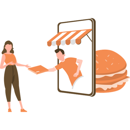 Online food delivery  Illustration