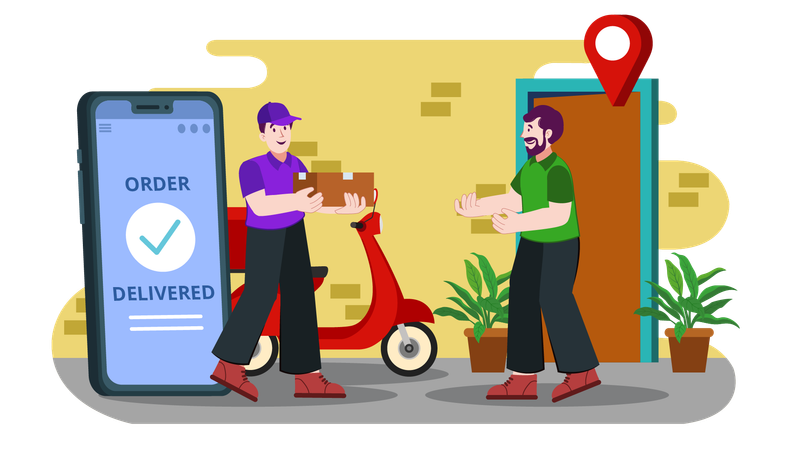 Online Food Delivery  Illustration