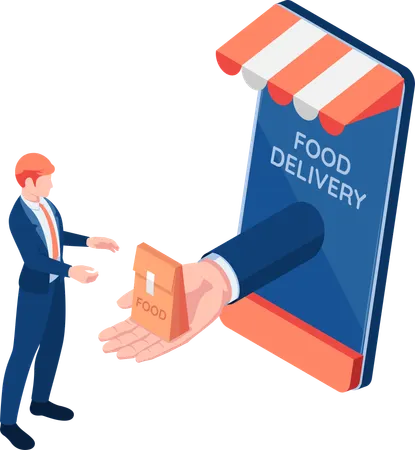 Online Food Delivery  Illustration