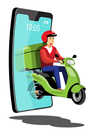 Online Food Delivery  Illustration