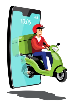 Online Food Delivery  Illustration