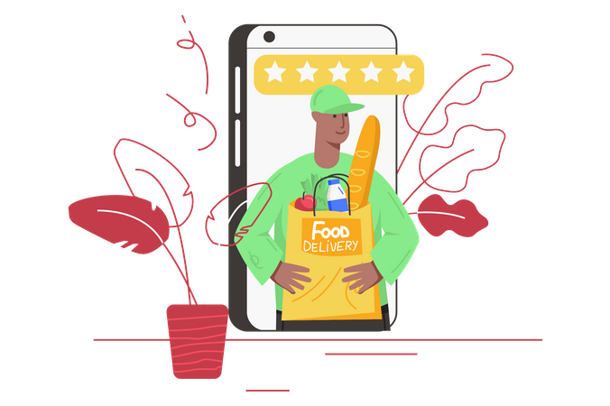 Online Food Delivery  Illustration