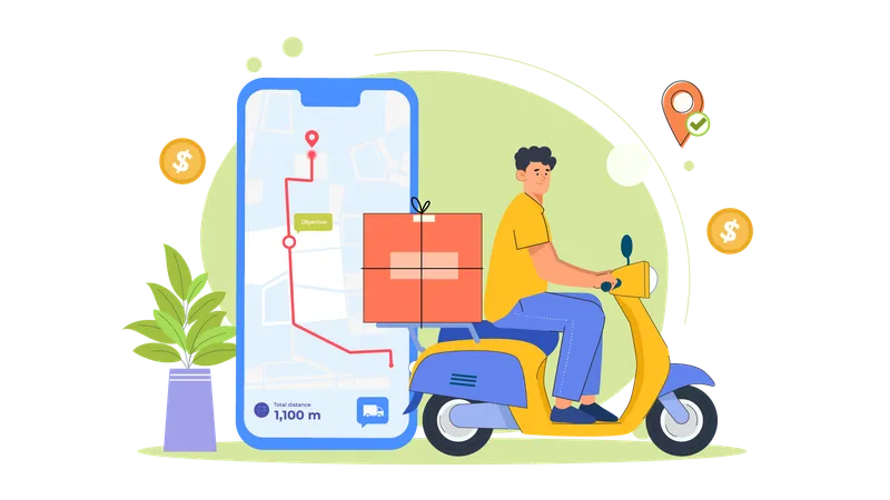 Online food delivery  Illustration