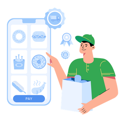 Online Food Delivery  Illustration