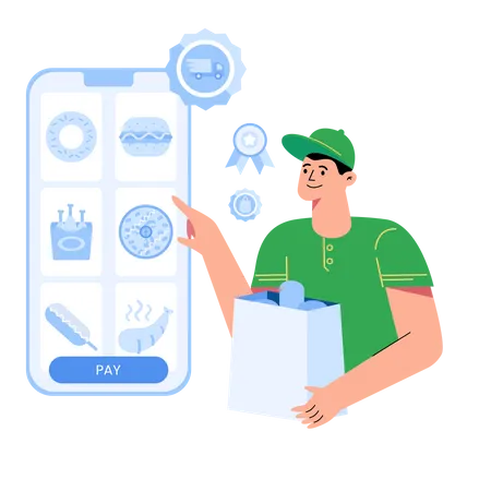 Online Food Delivery  Illustration