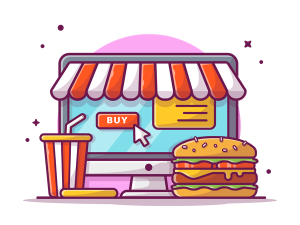 Online food order Illustration