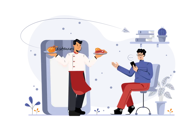 Online food order Illustration