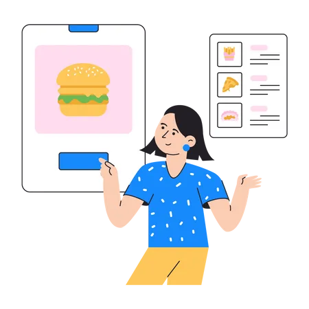 Online food order  Illustration