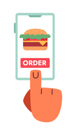 Online food order  イラスト