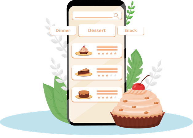 Online food order app  Illustration