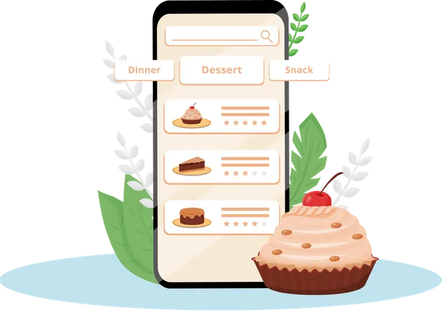 Online food order app  Illustration