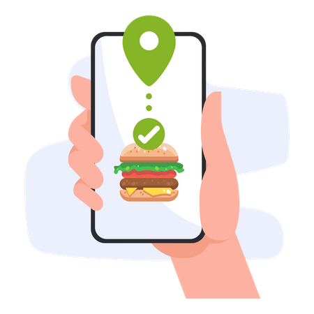 Online Food Order App  Illustration