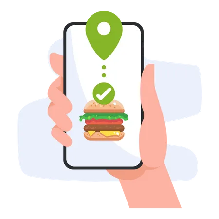 Online Food Order App  Illustration