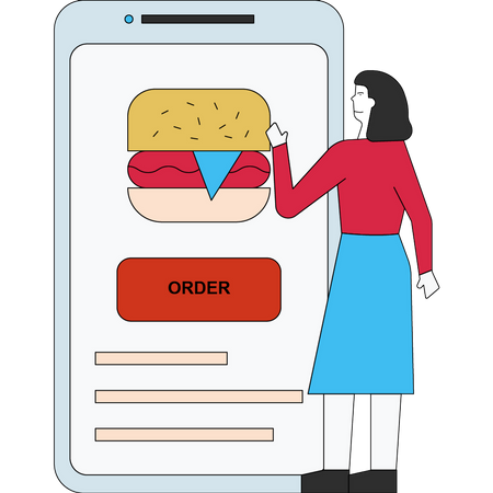 Online Food Order App  Illustration