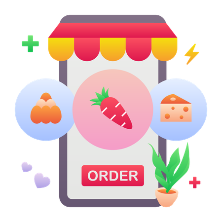 Online food order app  Illustration