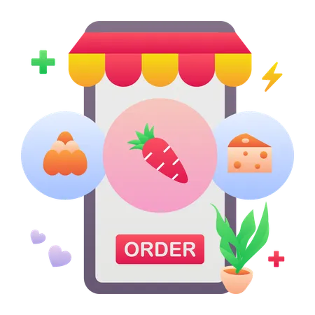 Online food order app  Illustration