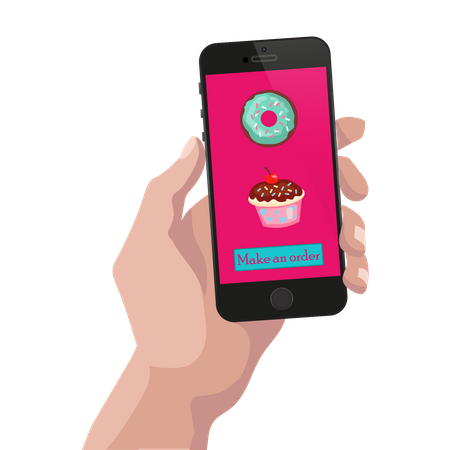 Online food order  Illustration