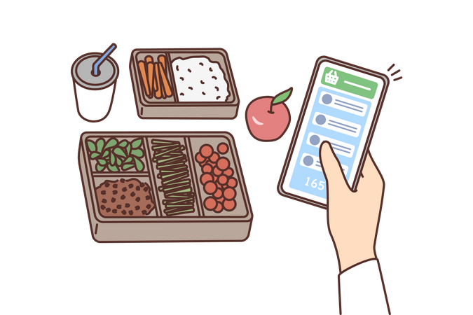 Online food order  Illustration