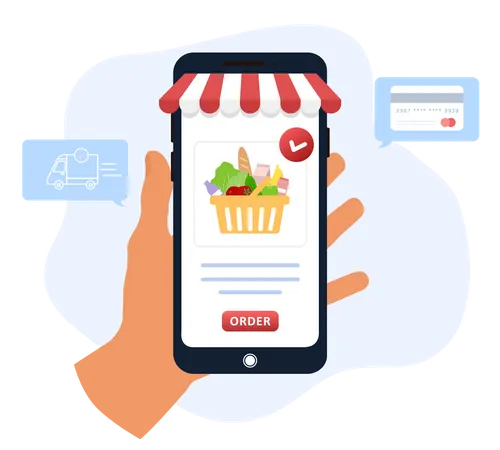 Online food order  Illustration