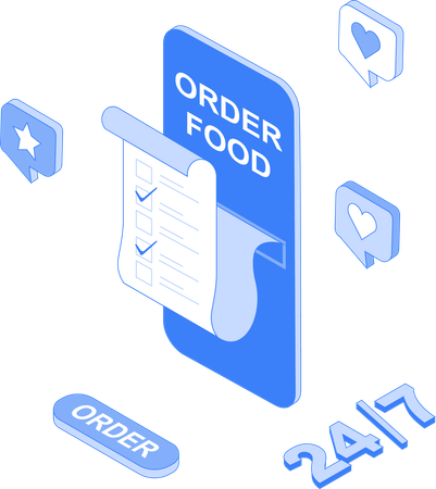 Online food order  Illustration