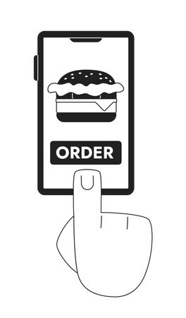 Online food order  Illustration