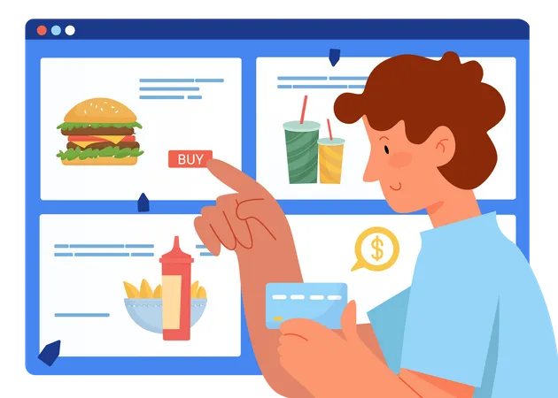 Online Food Ordering  Illustration