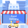 illustration online food ordering