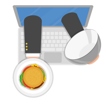 Online food ordering  Illustration