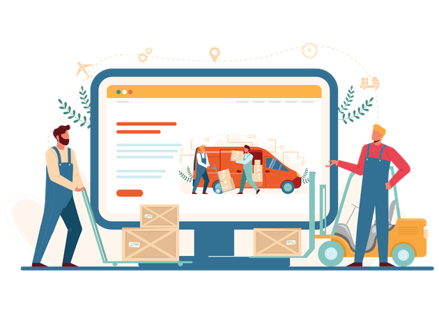 Online forwarding service  Illustration