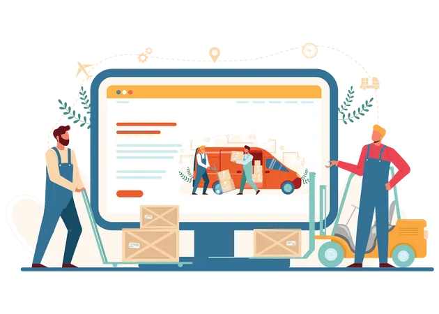 Online forwarding service  Illustration