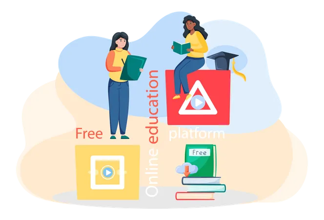Online free education Illustration