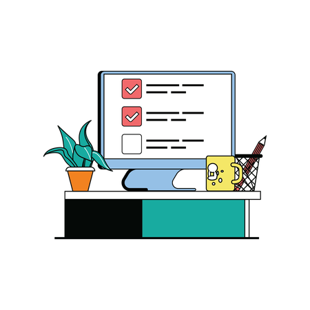 Online freelancing work  Illustration