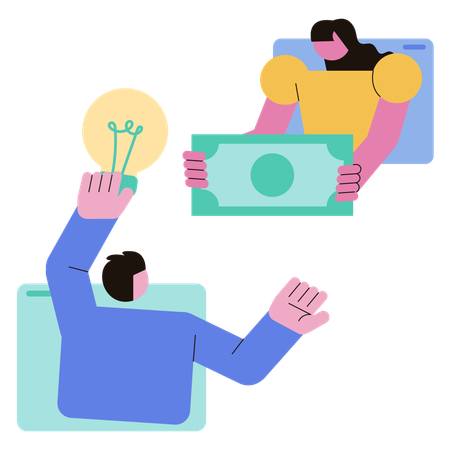 Online Funding  Illustration