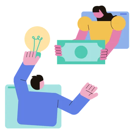 Online Funding  Illustration