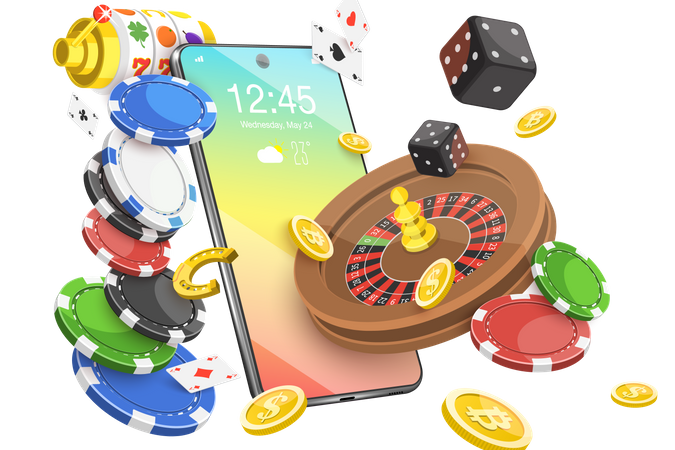 Online Gambling Illustration