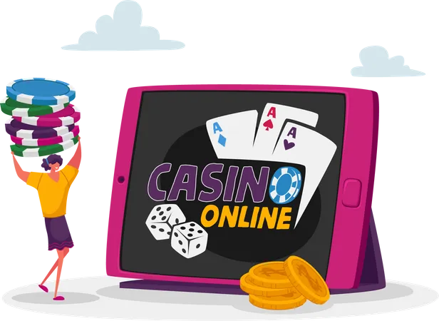 Online gambling game Illustration