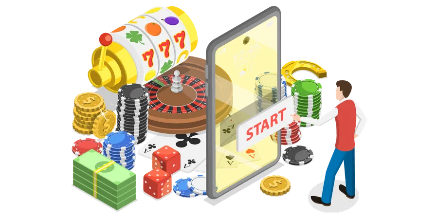 Online gambling platform Illustration